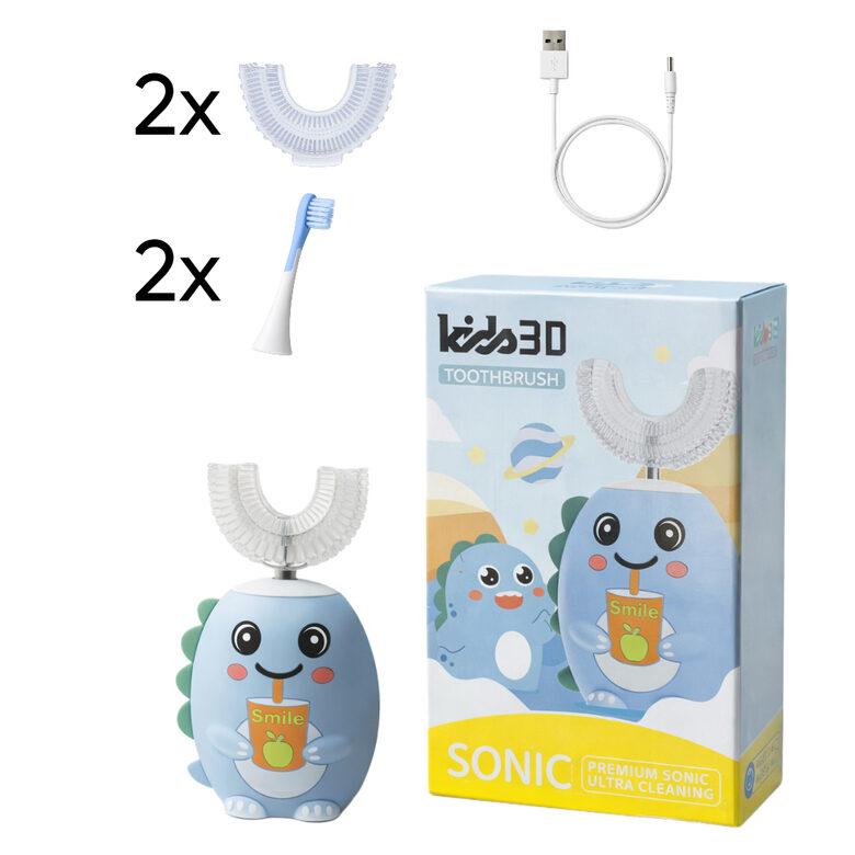 SmartBrush - Automātiskās zobu birstes komplekts BĒRNIEM (Zila)